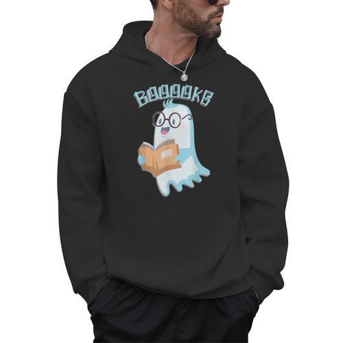 Cute Ghost Book Reading Halloween Teacher Top Men Women Kids Men Hoodie - Bookorys AU