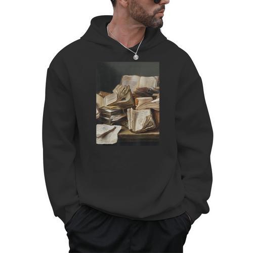 Dark Academia Aesthetic Styles Book Lover Art Men Hoodie - Bookorys