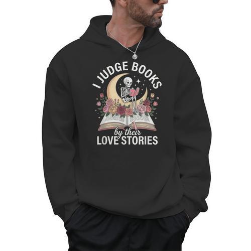 Dark Romance Reader Women Judge Books By Their Love Stories Men Hoodie - Bookorys