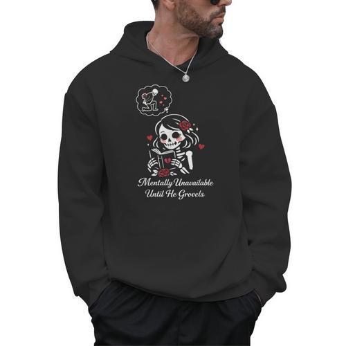 Dark Romance Skeleton Costume Woman Pajama Book Reading Men Hoodie - Bookorys