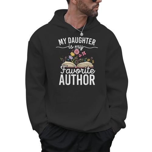 My Daughter Is My Favorite Author Support Book Writer Men Hoodie - Bookorys CA
