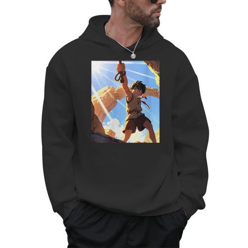 David And Goliath Bible Book Samuel King David Anime Manga Men Hoodie - Bookorys