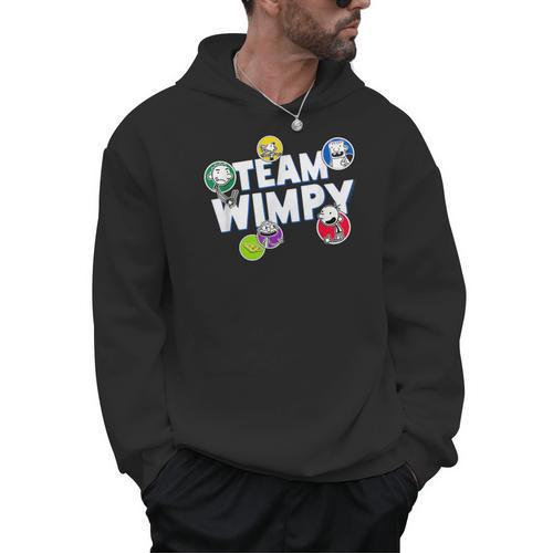 DOAWK Colorful Team Wimpy Sticker Collage Book Series Men Hoodie - Bookorys AU