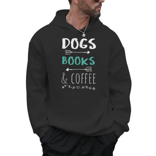 Dogs Books Coffee Tshirt Weekend Shirt Animal Lover Tee Men Hoodie - Bookorys CA