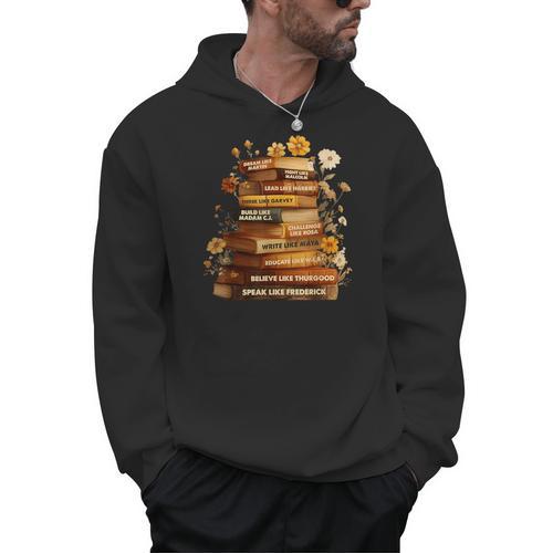 Dream Like Martin Floral Book History Month Women Men Men Hoodie - Bookorys DE