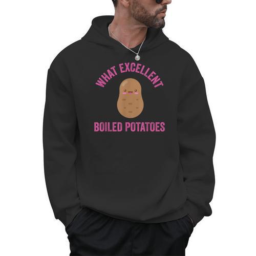 What Excellent Boiled Potatoes Literature Book Kawaii Potato Men Hoodie - Bookorys
