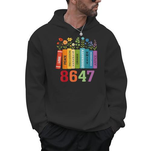 Floral Foxglove Daisy Tulip 8647 Books Lover Blooming Flower Men Hoodie - Bookorys