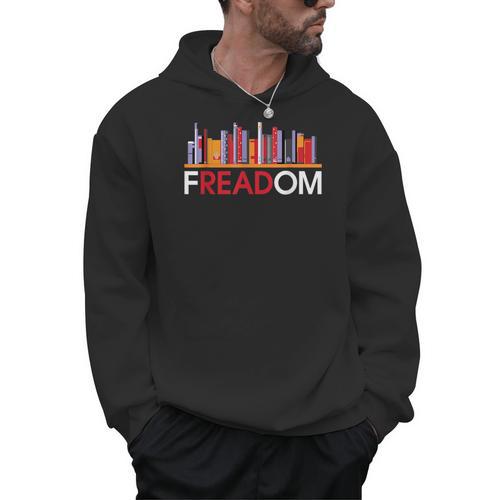 Freadom Anti Ban Books Freedom To Read Book Lover Reading Men Hoodie - Bookorys CA