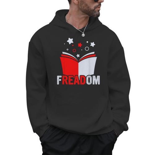 Freadom I Read Banned Books Banned Books Week Librarian Men Hoodie - Bookorys