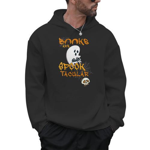 Ghost Books Are Spook-Tacular Halloween Spectacular Reading Men Hoodie - Bookorys CA
