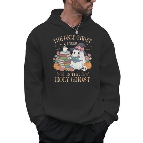 The Only Ghost I Need Is The Holy Ghost Books Reading Lovers Men Hoodie - Bookorys