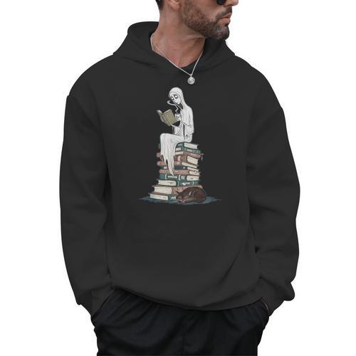 Gothic Librarian Halloween Books Tee For Teachers Men Hoodie - Bookorys UK