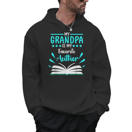 My Grandpa Is My Favorite Author Write Book Men Hoodie - Bookorys