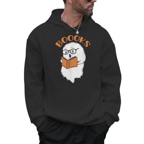 Halloween Boooks Ghost For Book Lover Men Hoodie - Bookorys UK