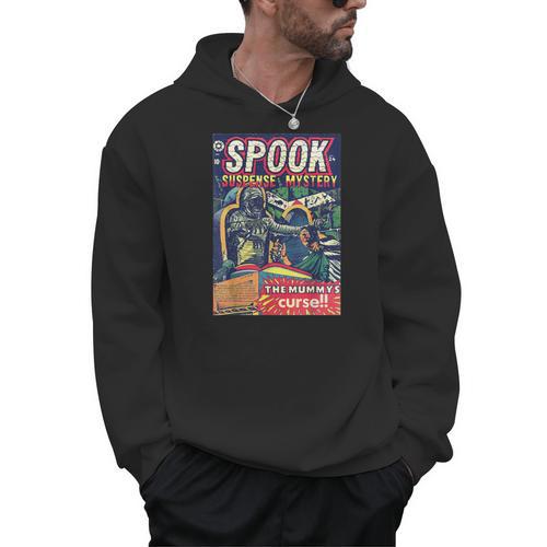 Halloween Horror Vintage Mummy Comic Book Retro Scary Men Hoodie - Bookorys