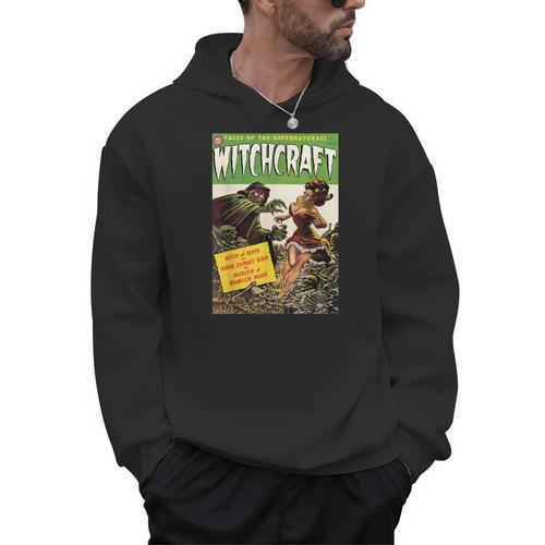 Halloween Horror Vintage Witch Zombie Comic Book Retro Scary Men Hoodie - Bookorys