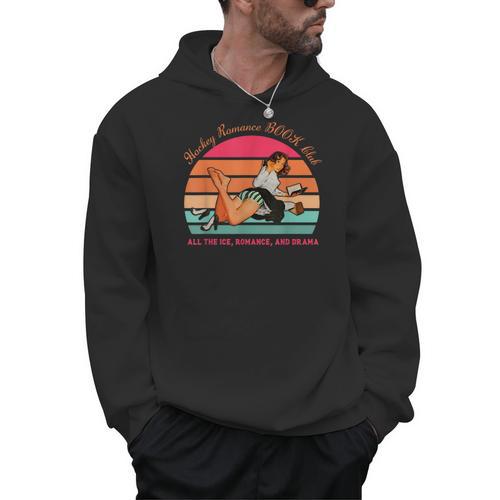 Hockey Romance Book Club All The Ice Romance Drama Vintage Men Hoodie - Bookorys CA