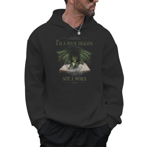 I'm A Dragon Not A Worm Book Men Hoodie - Bookorys