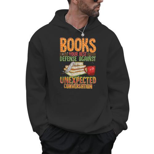 Introverts Book Club Members Readers Books Bibliophiles Men Hoodie - Bookorys
