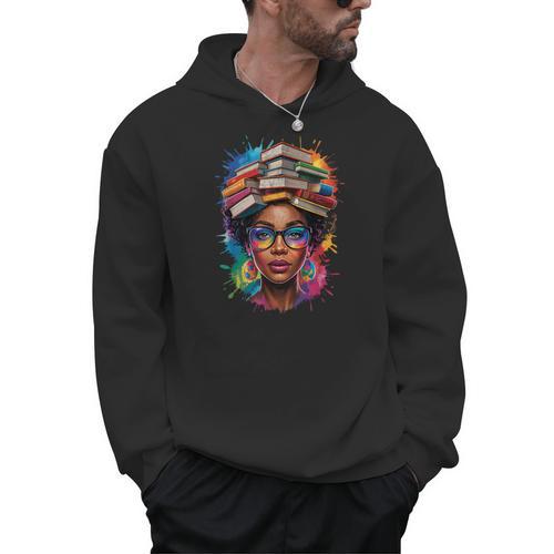 Juneteenth Educated Melanin Queen Afro Women Book Lover Men Hoodie - Bookorys