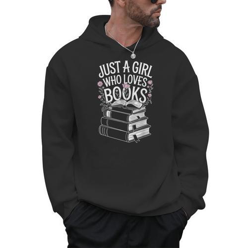 Just a Girl Who Loves Books Book Lover Reading For Women Men Hoodie - Bookorys
