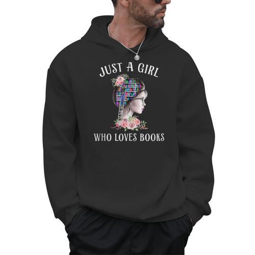 Just A Girl Who Loves Books Reading One More Chapter Men Hoodie - Bookorys