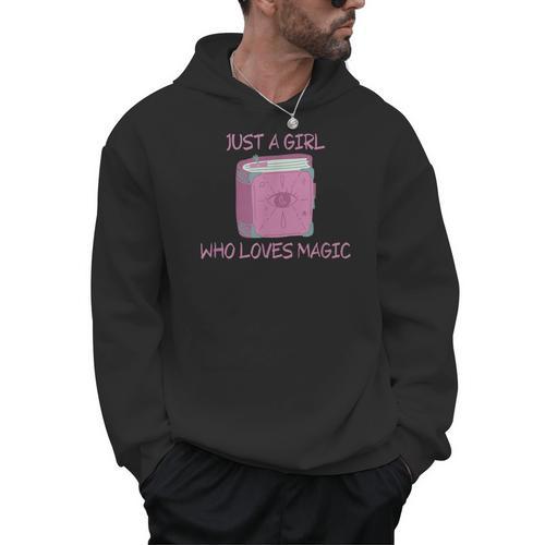 Just a Girl Who Loves Magic Spells Book Men Hoodie - Bookorys