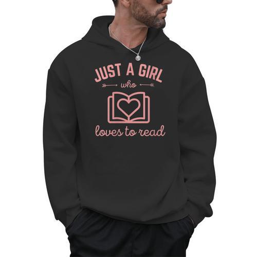 Just A Girl Who Loves To Read Book Lover Nerd Readers Books Men Hoodie - Bookorys