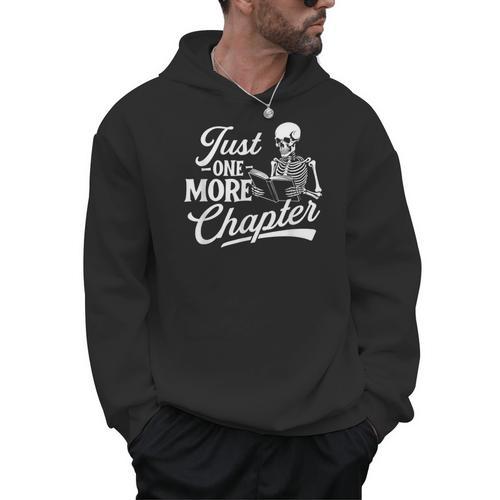 Just One More Chapter Book Lover Reading Bookworm Reader Men Hoodie - Bookorys