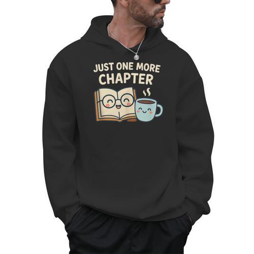 Just One More Chapter Book Lover Reading Coffee Kawaii Men Hoodie - Bookorys DE