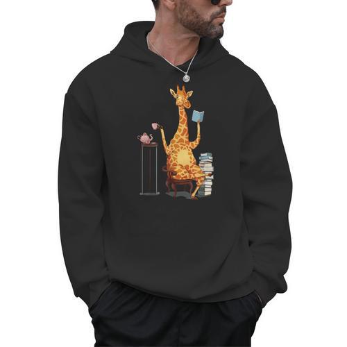 Kawaii Cute Giraffes Books And Tea Women's Men Hoodie - Bookorys DE
