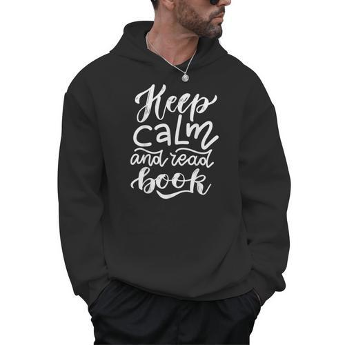 Keep Calm And Read Book Men Hoodie - Bookorys CA