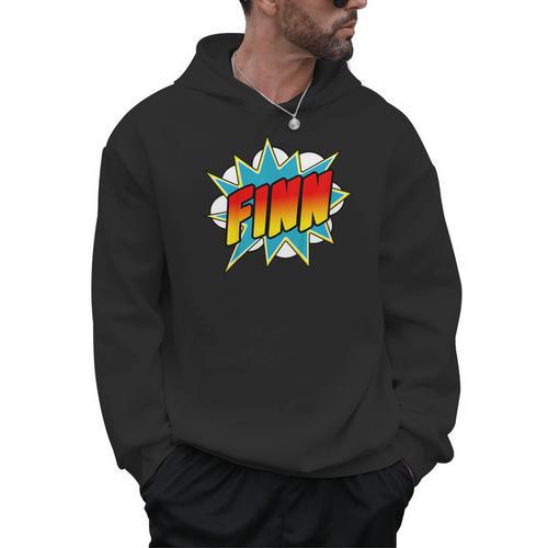 Kids Boys Finn Name Comic Book Superhero Men Hoodie - Bookorys DE