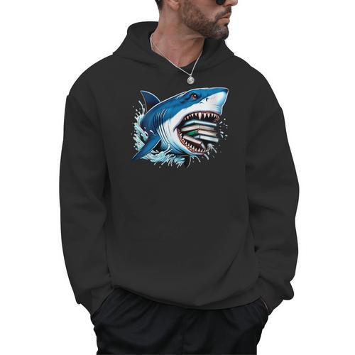 Kids Shark With School Books Back To School Shark Lovers Men Hoodie - Bookorys