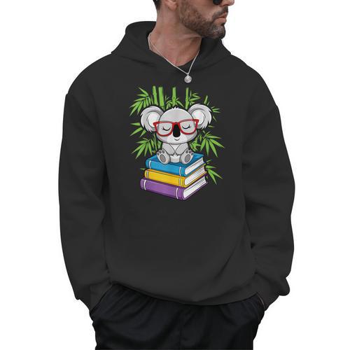 Koala Bear Librarian Reading Books Koala Men Hoodie - Bookorys