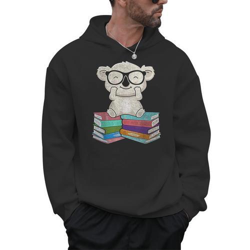 Koala Bear Reading Books Koala Men Hoodie - Bookorys UK