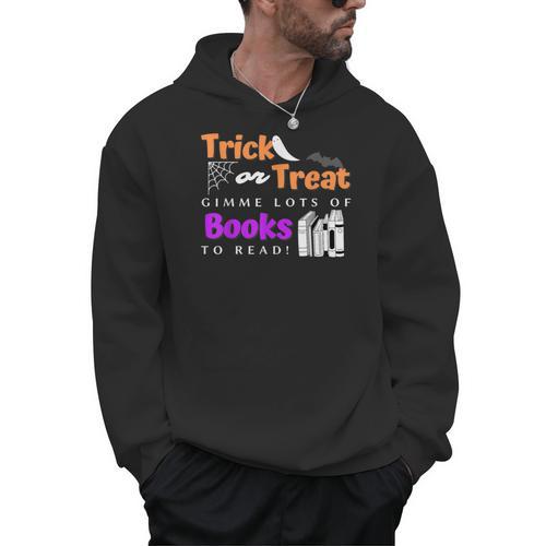 Librarian Halloween Trick Or Treat Bat & Books Men Hoodie - Bookorys DE