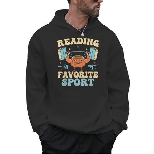 Librarian Reading Is My Favorite Sport Book Lover Men Hoodie - Bookorys CA
