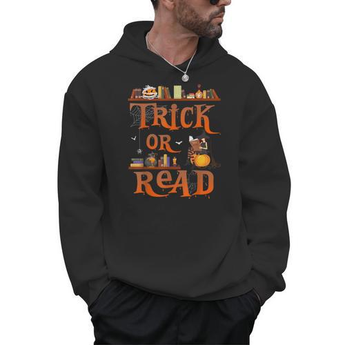 Librarian Trick Or Read Library Event Halloween Book Lovers Men Hoodie - Bookorys