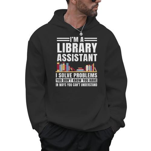 Library Assistant Books Librarian Associate Curator Keeper Men Hoodie - Bookorys AU