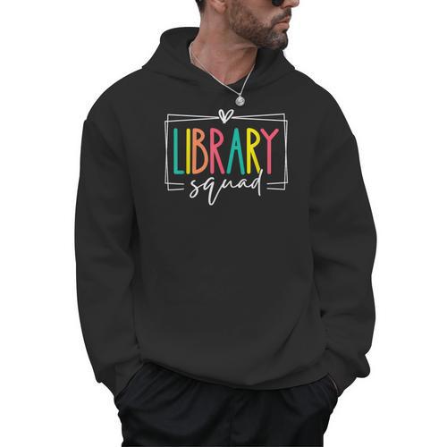 Library Squad Book Lover Librarian Worker Reading Women Men Men Hoodie - Bookorys AU