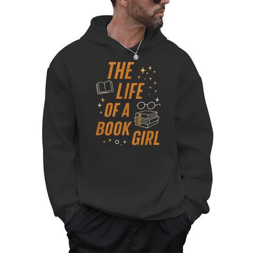 The Life Of A Book Girl Reader Aesthetic Graphic Men Hoodie - Bookorys UK