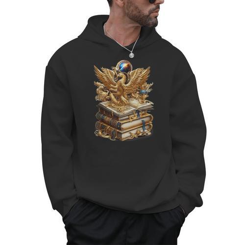 A Lively-Creative Gold Fantasy-Dragon On Story-Books Men Hoodie - Bookorys AU