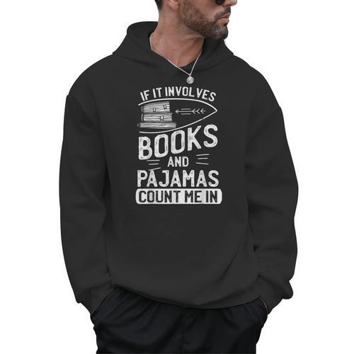 Love Books Love Pajamas For Readers T-Shirt Men Hoodie - Bookorys