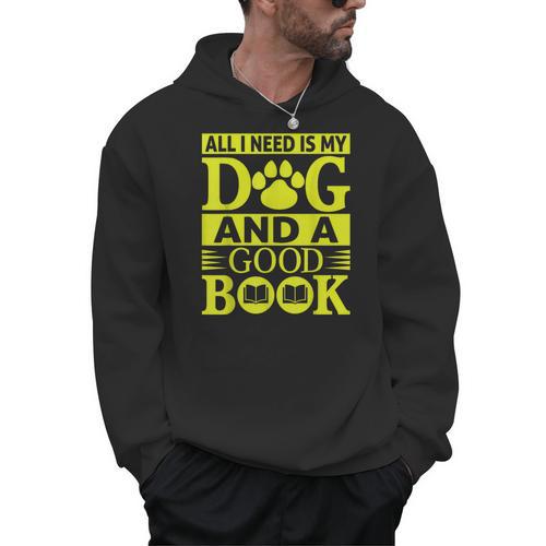 i Love Reading Tee All i Need Is My Dog And a Good Book Men Women Men Hoodie - Bookorys CA