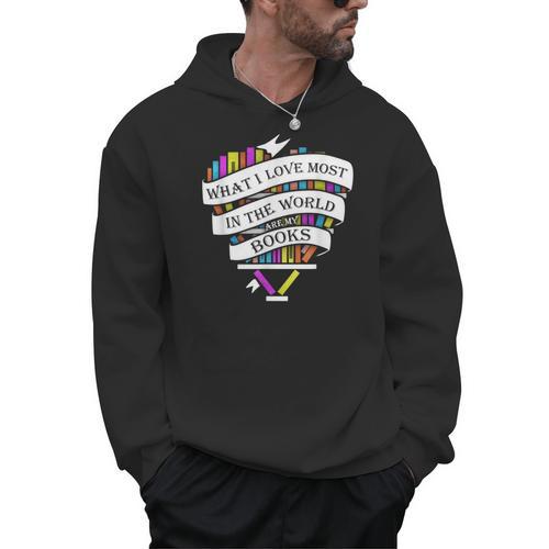 What I Love Most In The World Are My Books Librarian Men Hoodie - Bookorys CA