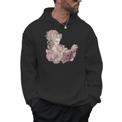 Marie Antoinette Reading A Book Men Hoodie - Bookorys DE