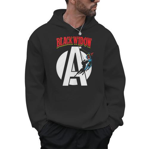 Marvel Avengers Retro Widow Comic Book Men Hoodie - Bookorys