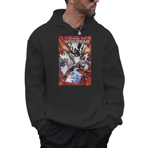 Marvel Comixology Return Of Wolverine Comic Book Cover Men Hoodie - Bookorys CA