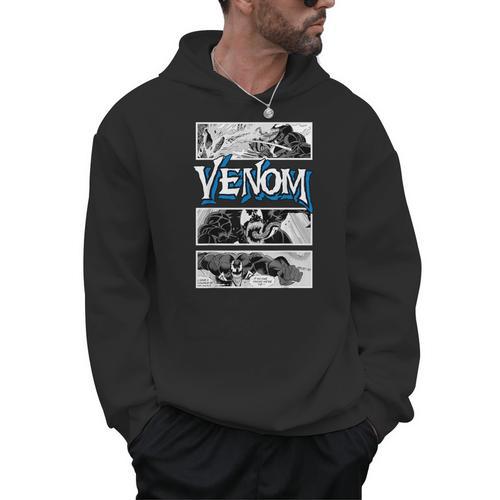 Marvel Venom Comic Book Illustrations Panel Graphic T-Shirt Men Hoodie - Bookorys CA